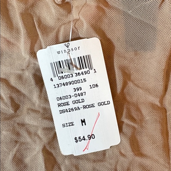 Windsor Twisted Angel embroidered lace sequins beads pearls sheer bodysuit - Picture 7 of 7